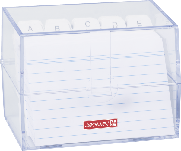 Karteibox A7 gefüllt transparent - 1020570