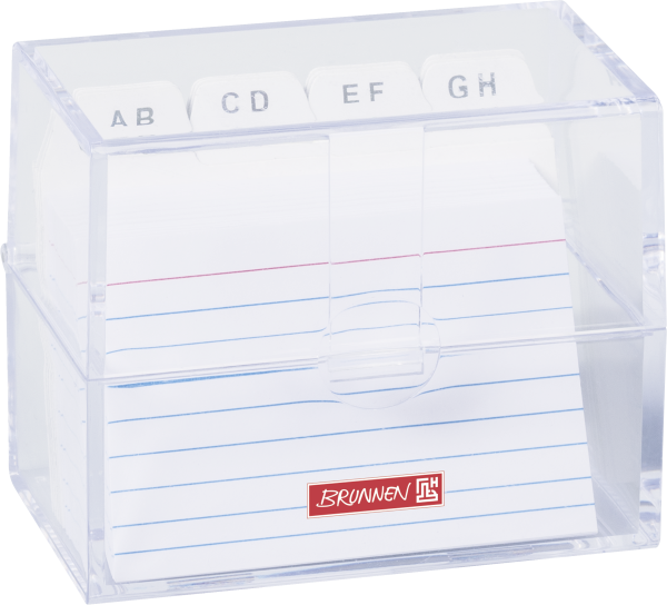 Karteibox A8 gefüllt transparent - 1020580