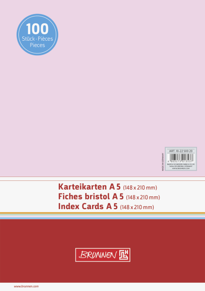 Karteikarte A5 unlin rt 100St - 102250020