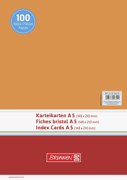 Karteikarte A5 unlin or 100St