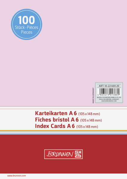 Karteikarte A6 unlin rt 100St - 102260020