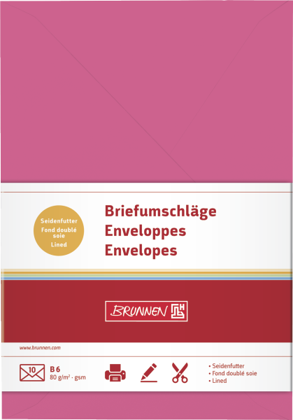 Briefumschlag B6 80g fuchsia 10St - 105125626