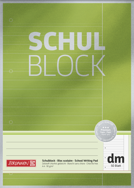 Schulblock A4 Lin dm 50Bl Premium - 1052613