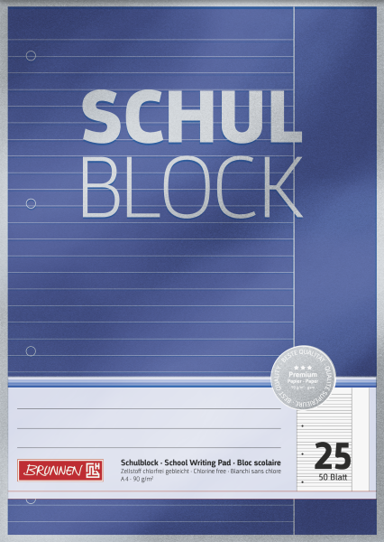 Schulblock A4 Lin25 50Bl Premium - 1052625