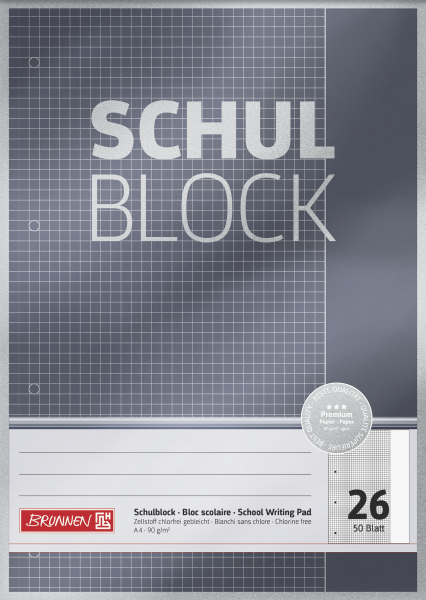 Schulblock A4 Lin26 50Bl Premium