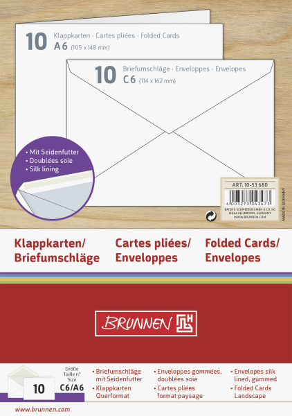 Briefkarte A6quer 10Sets - 1053680