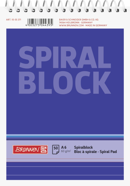 Brunnen Spiralblock A6 liniert - 1055371