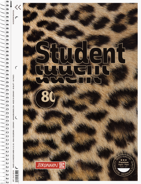 Collegeblock A4 90g Leopard  kariert - 106752804