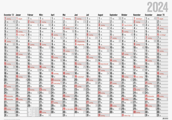 Plakatkalender 98x68cm 1S, - 5044312004