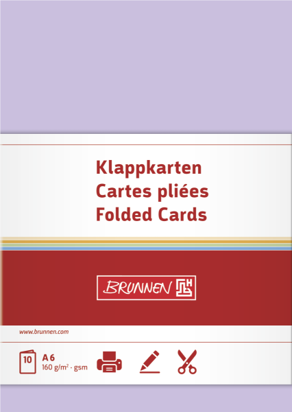 Klappkarte A6 160g flieder 10Karten - 105125360