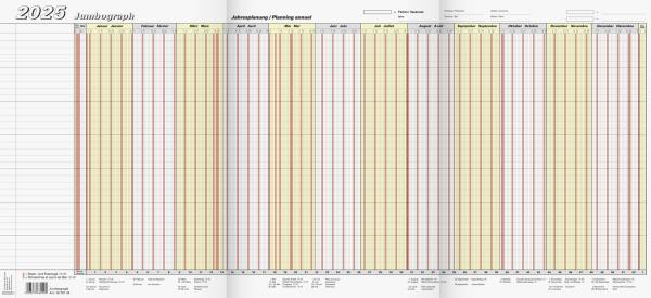Urlaubsplaner 2025 65x30 Leporello, - 1070134005