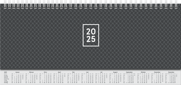 Querterminbuch30x11cm sw 2S/1W,