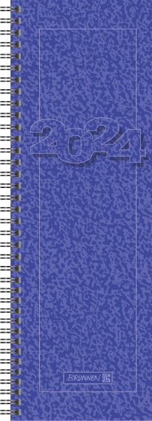Vormerkkalender 10x30cm blau 2S/1W, - 1078301304