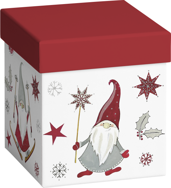 Geschenkbox 11x11x12cm Nisse rt - 2551538696