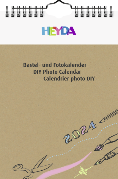 Bastelkalender 2024 A5 natur, - 2070422004