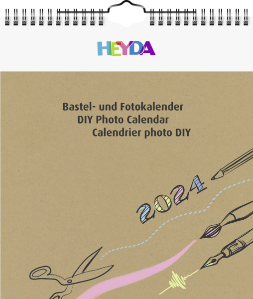 Bastelkalender 2024 21,5x24cm be, - 2070442004