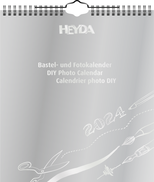 Bastelkalender 2024 21,5x24cm si, - 2070448004