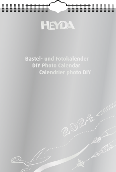 Bastelkalender 2024 A4 silber, - 2070468004