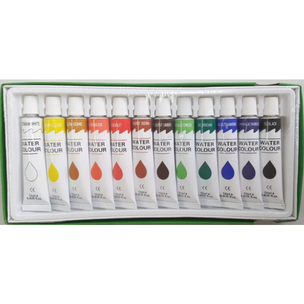 Koh-i-noor Aquarellfarben 12er sortiert - 14401