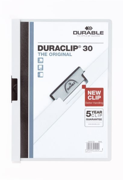 Duraclip Klemmmappe 2200-02 weiß - DUR2200WS