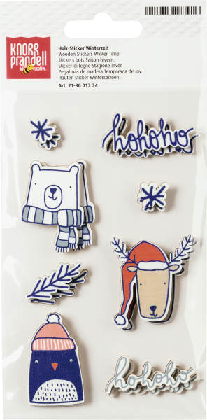 Holz-Sticker Winterzeit 16er - 218001334