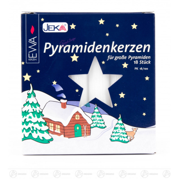 EWA Pyramidenkerzen weiß 18 Stk.18/100