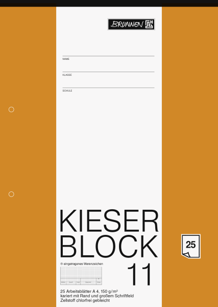 Zeichenblock A4 Kieser kar 25Bl - 1042235