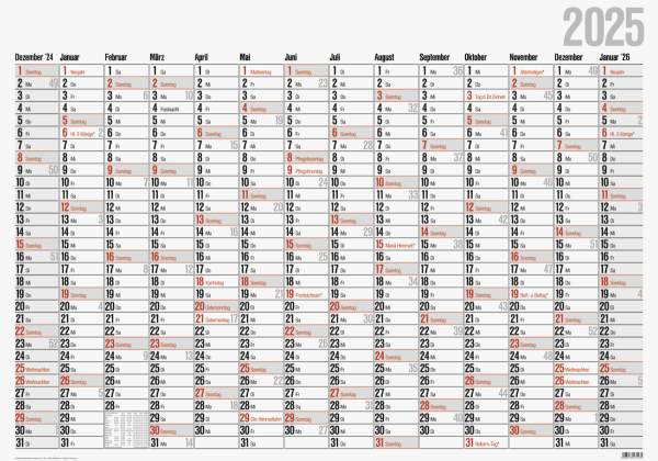 Plakatkalender 98x68cm 1S, - 5044312005