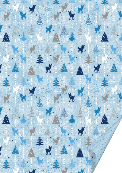 Karton 50x70cm 300g Bambi blau - 204772039