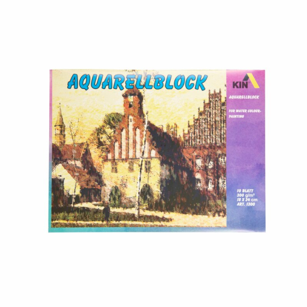 Aquarellblock18 x 24 cm, 10 Blatt, 300g - 1300