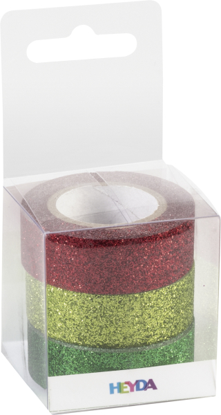 Heyda Glitter Tape/Band  3er Weihnachten - 20-3584377