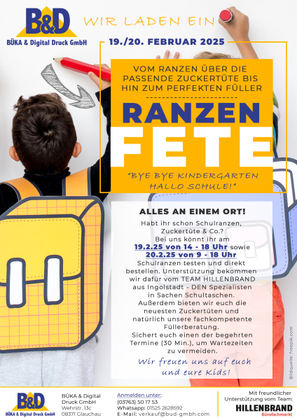 Ranzenfete: Schulranzen, Zuckertüte, Füller Beratung