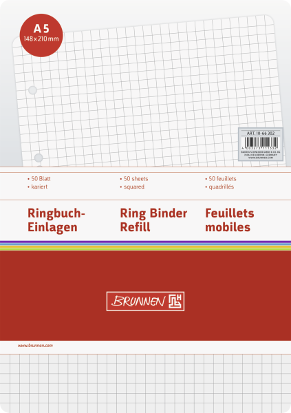 Ringbucheinlage A5 kar 50Bl, - 1066302