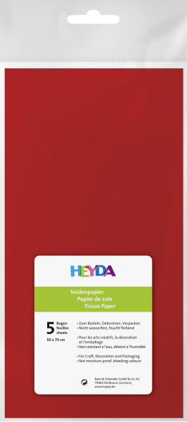 Heyda Seidenpapier 50x70 cm hellrot - 20-3310523