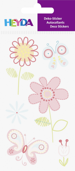 Heyda Sticker Blumen rosa - 20-3780611