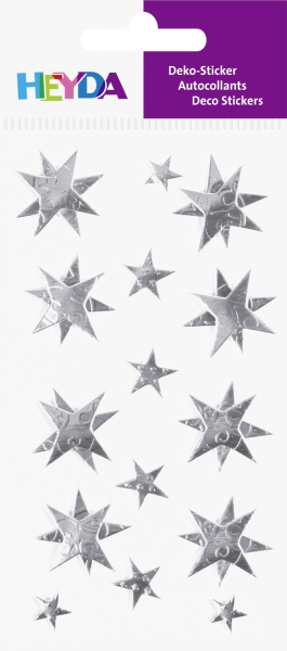 Heyda Sticker Sterne silber