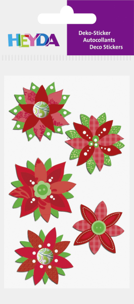 Heyda Sticker Weihnachtsstern Blume - 20-3780721