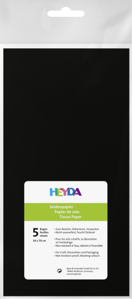 Seidenpapier 50x70cm 5er schwarz - 203310590