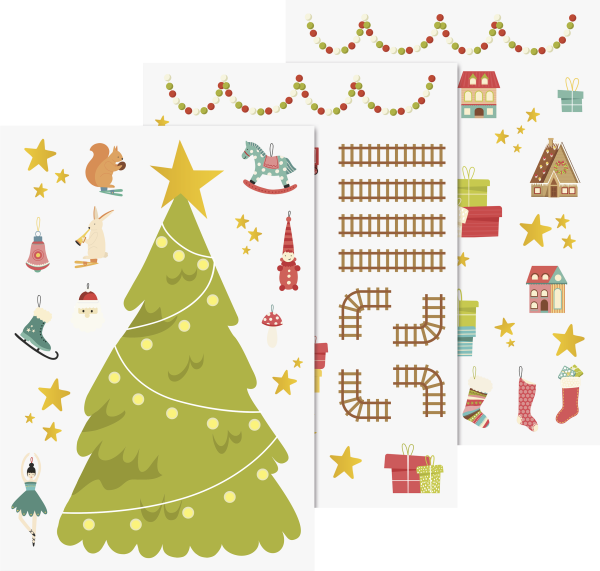 Fenster-Sticker Weihnacht 3er, - 203584453