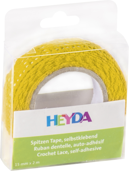 Heyda SpitzenTape 100% Baumwolle gelb - 203584510