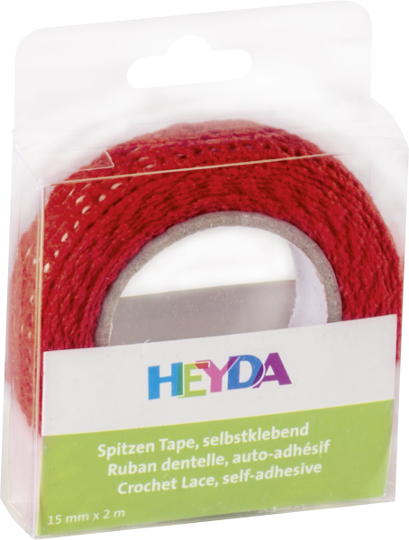 Heyda SpitzenTape 100% Baumwolle rot - 203584524