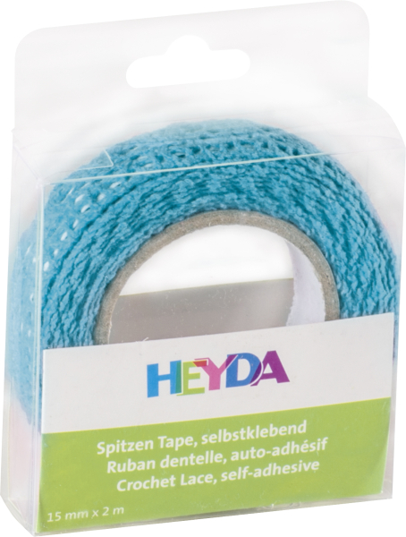 Heyda SpitzenTape 100% Baumwolle blau - 203584531