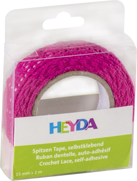 Heyda SpitzenTape 100% Baumwolle pink - 203584564