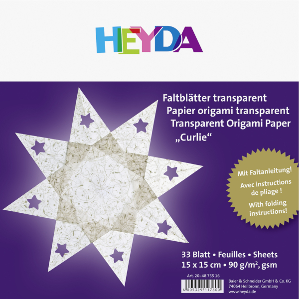 Heyda Faltblätter Curlie transparent - 204875516