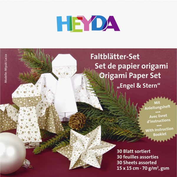 Heyda Faltblätter  Engel 15x15cm 30Bl - 204875575