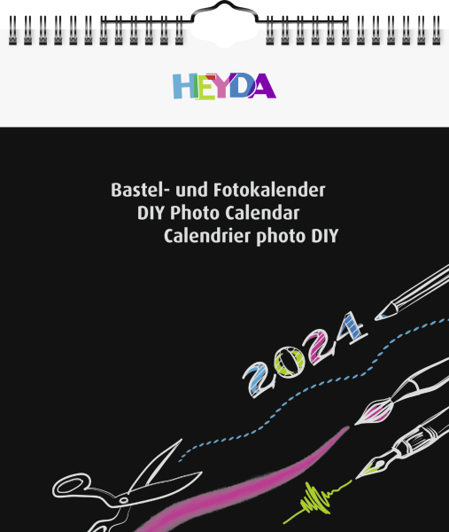 Bastelkalender 2023 21,5x24cm sw,