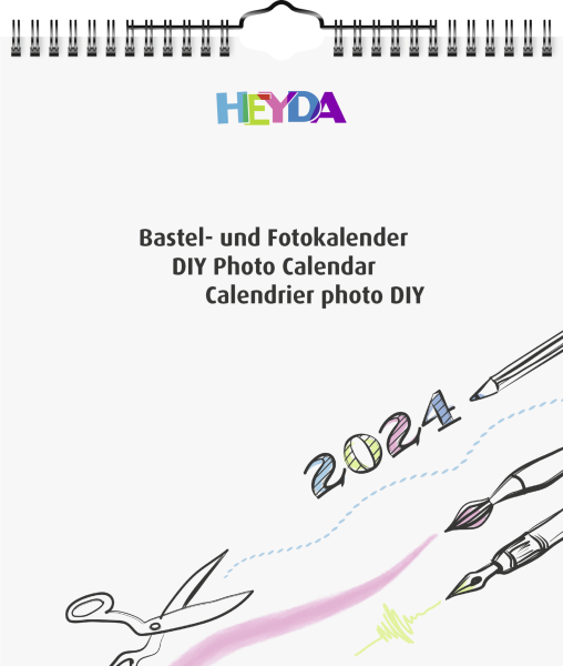 Bastelkalender 2024 21,5x24cm ws,