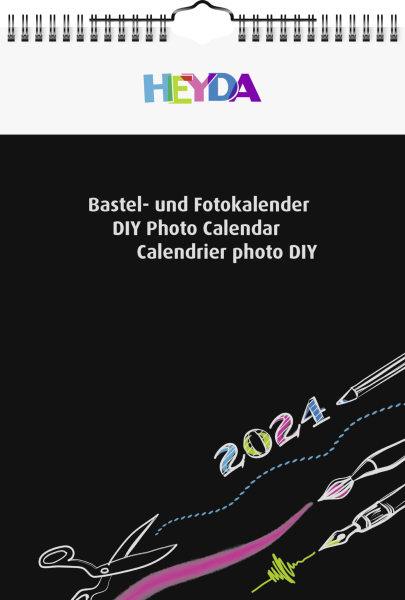 Bastelkalender 2024 A4 sw, - 2070460004