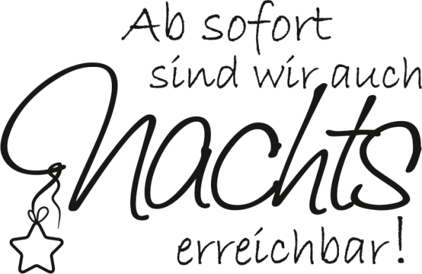 Stempel Ab sofort nachts erreichbar - 211800202