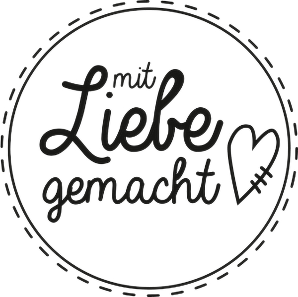 Stempel rund mit Liebe gemacht